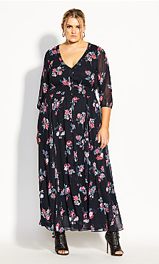 city chic blossom maxi dress