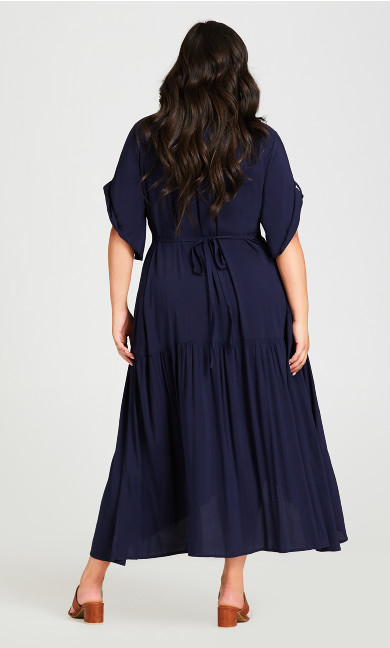 navy work dress plus size