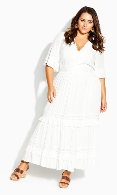 off white dress plus size