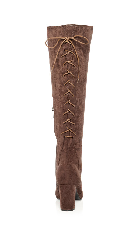 mocha knee high boots