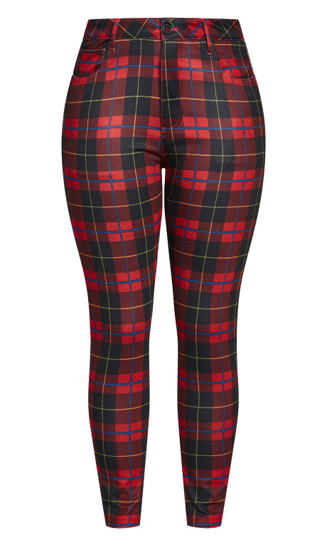 plus size red pants