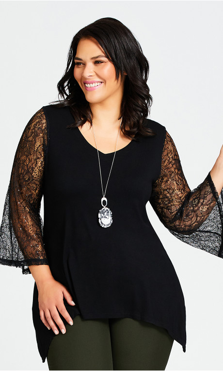 plus size black sequin top