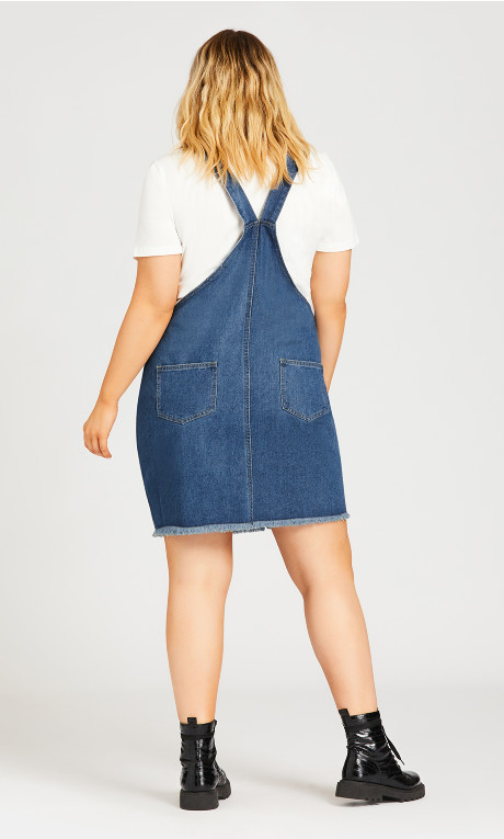 denim pinafore dress size 24