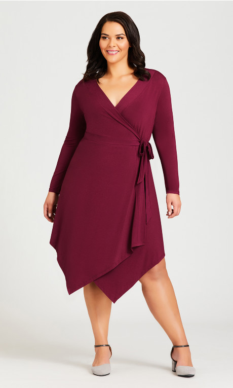 plum plus size dress