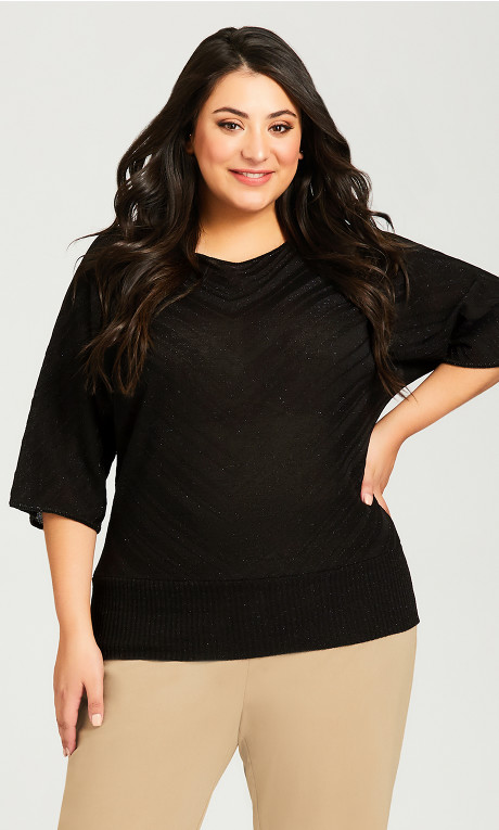 plus size shimmer top