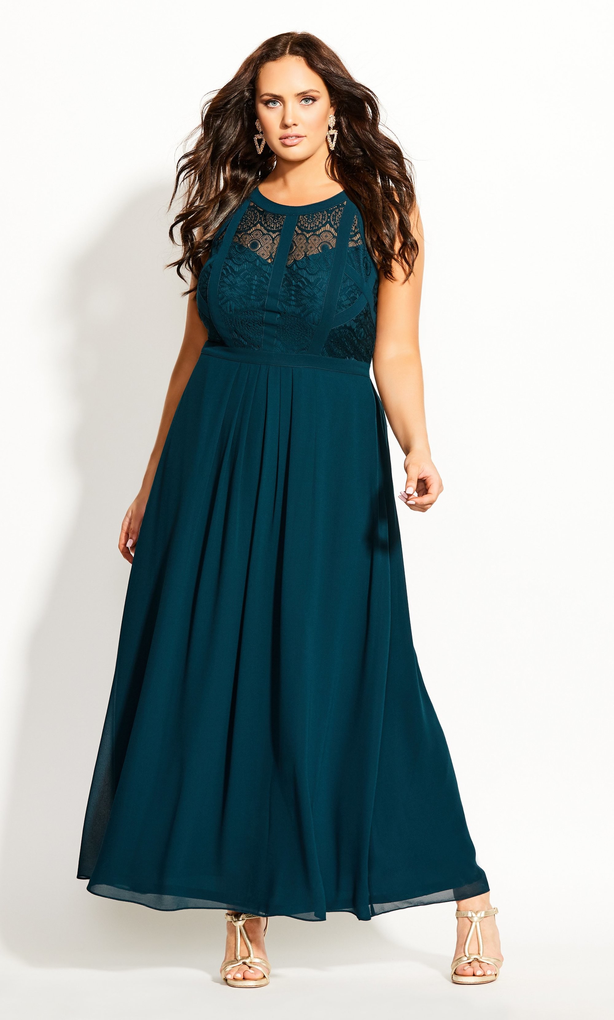 emerald maxi dress