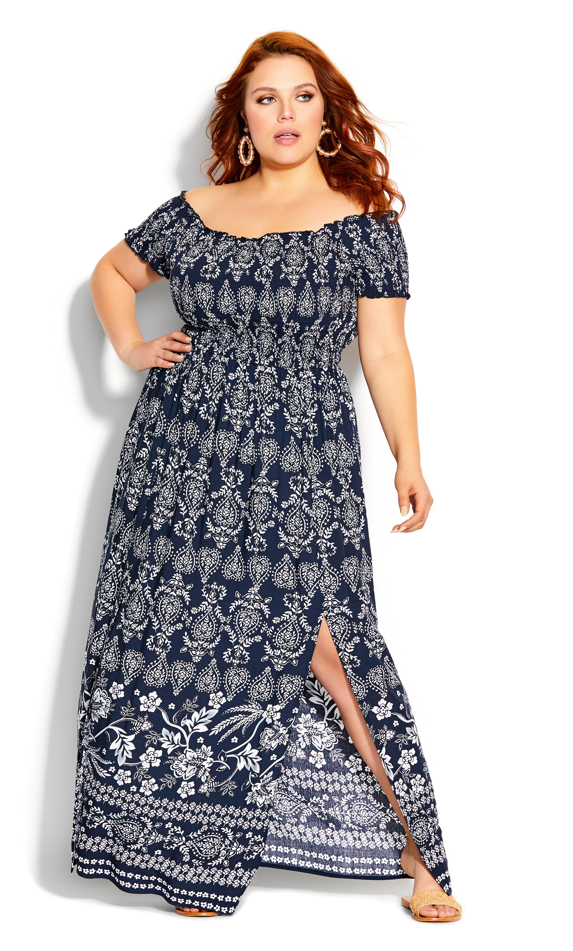 paisley maxi dress with sleeves