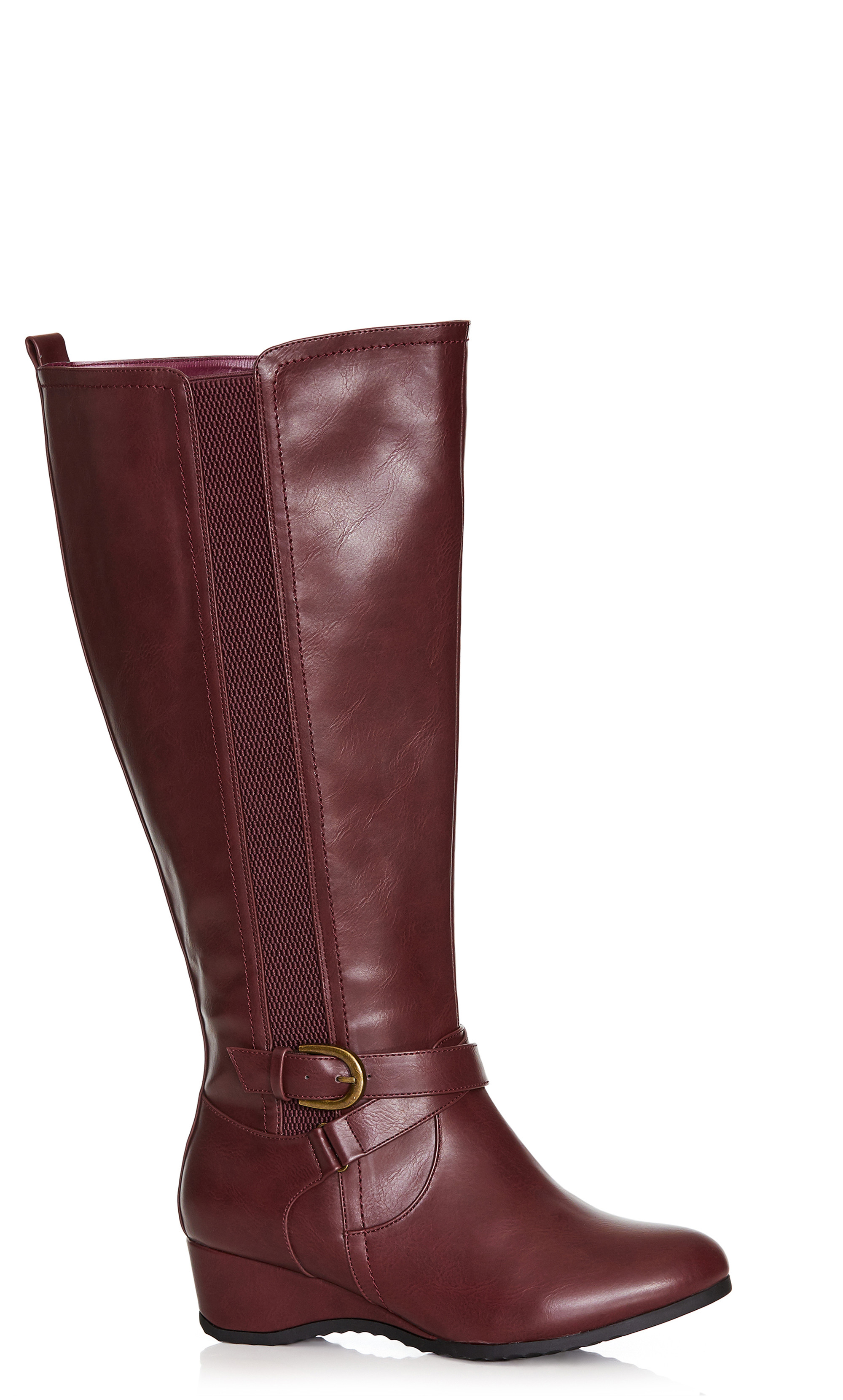 wedge riding boots