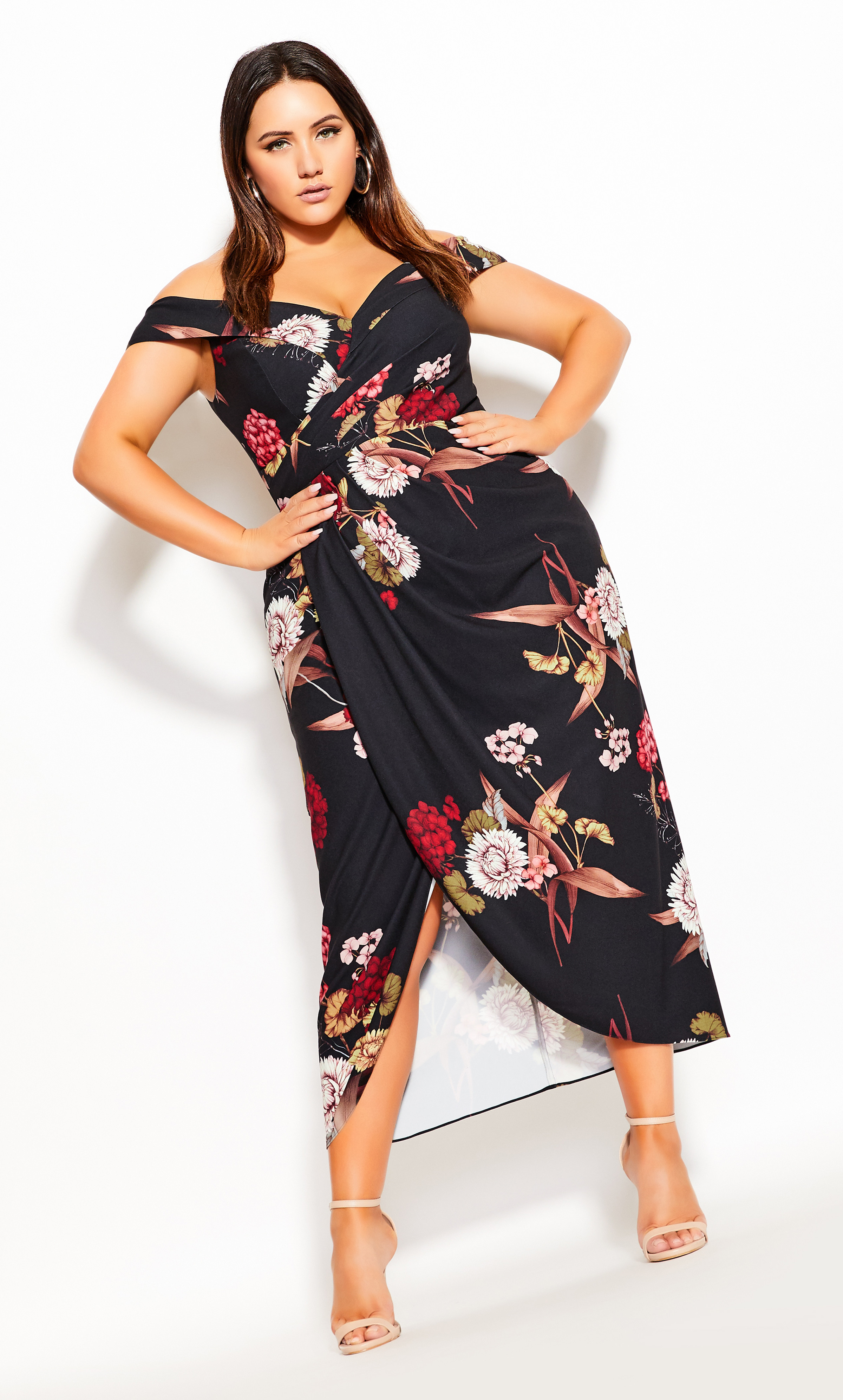 city chic blossom maxi dress