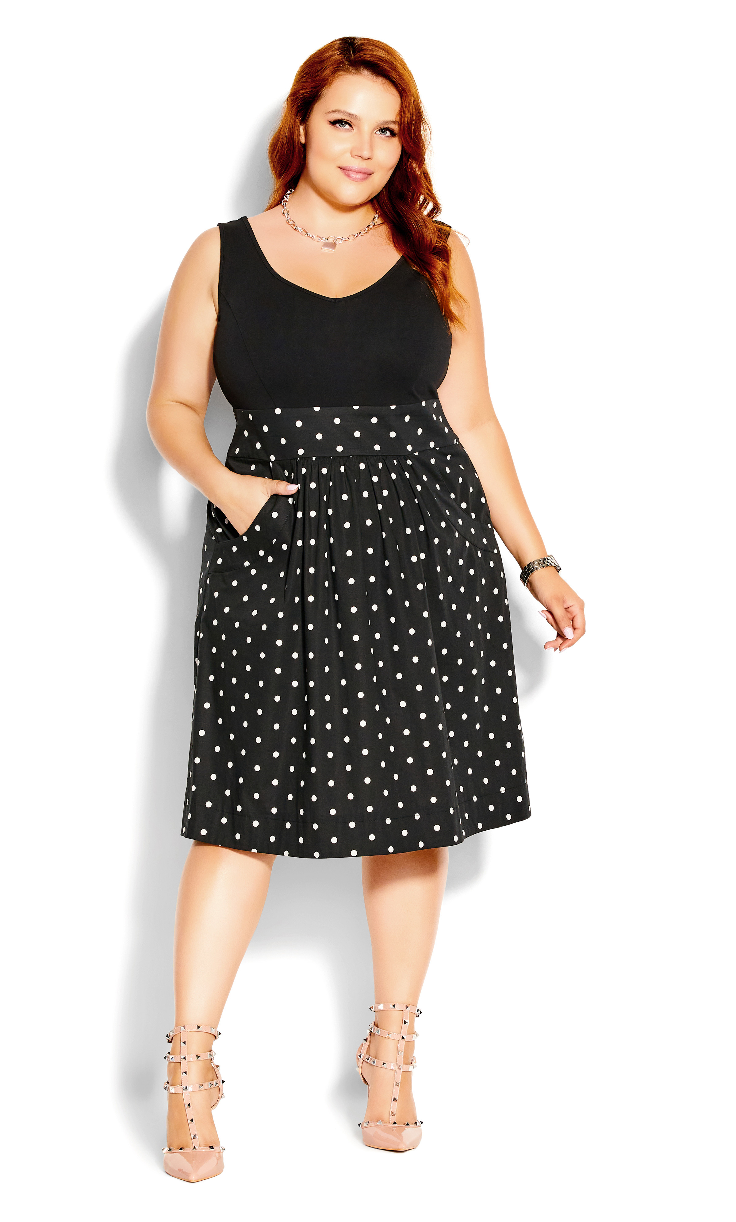 Plus Size Simply Sweet Dress Navy