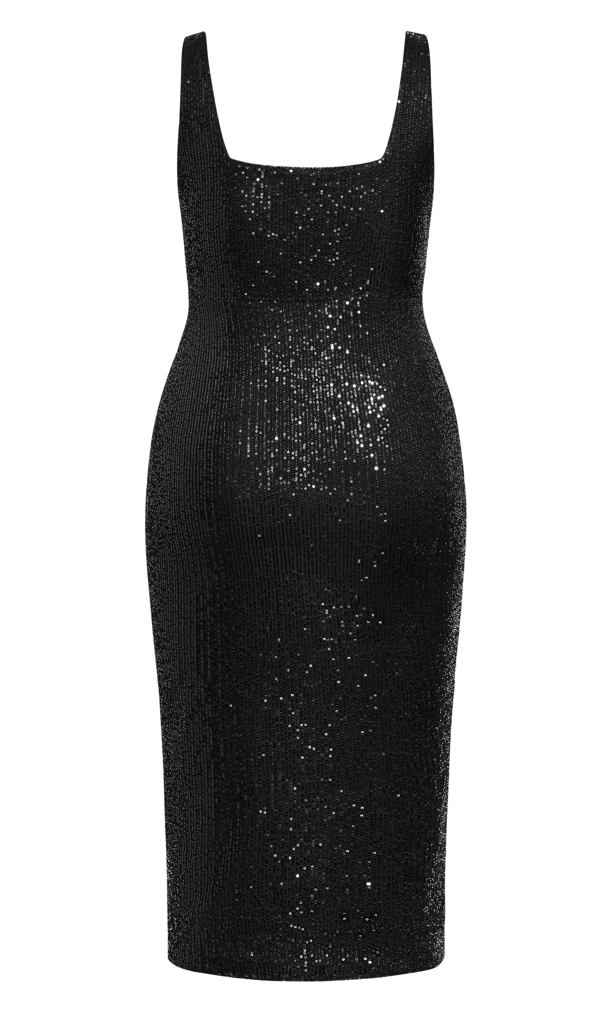Plus Size Plus Size Sexy Sequin Dress - black