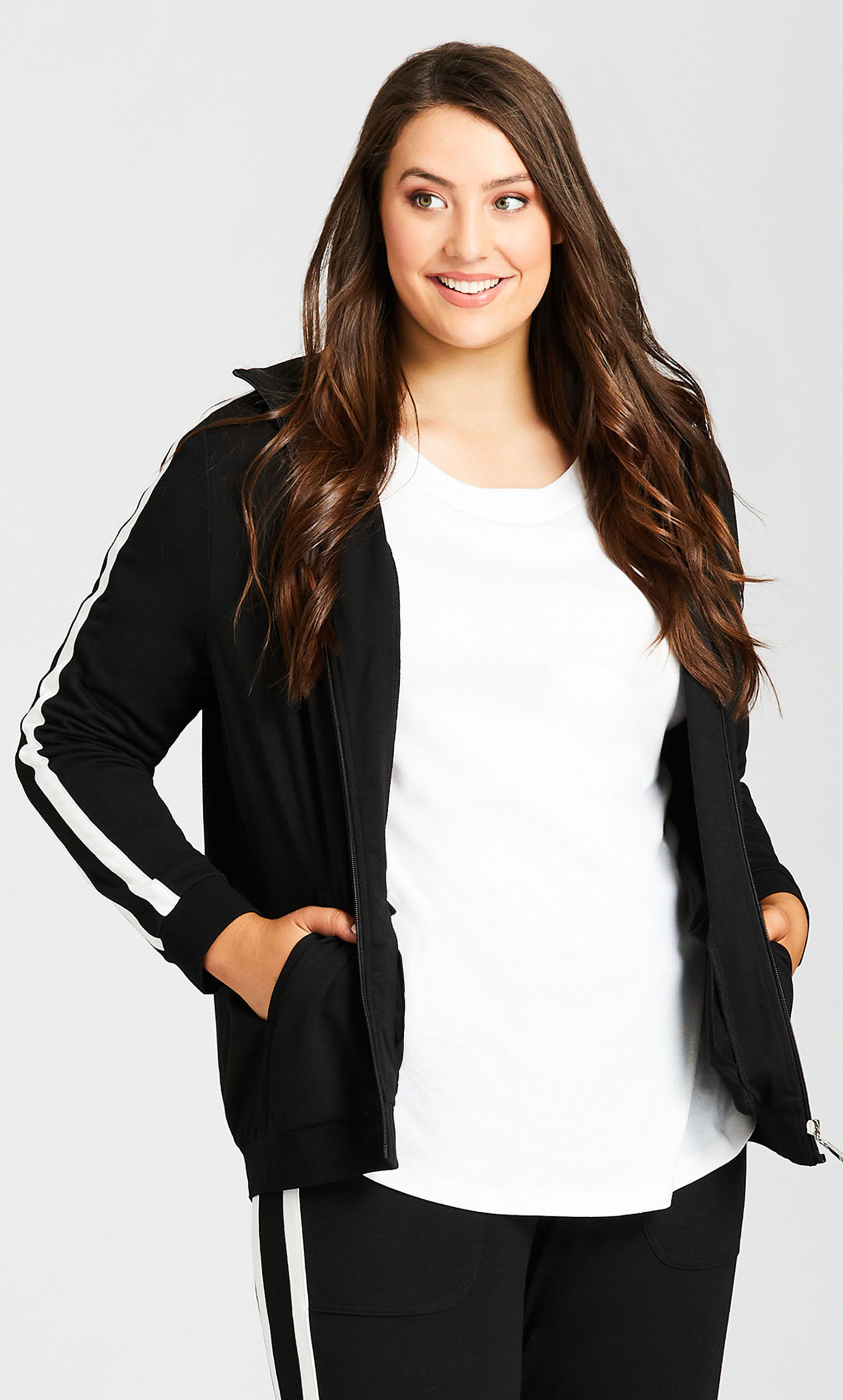 plus size sweat jacket