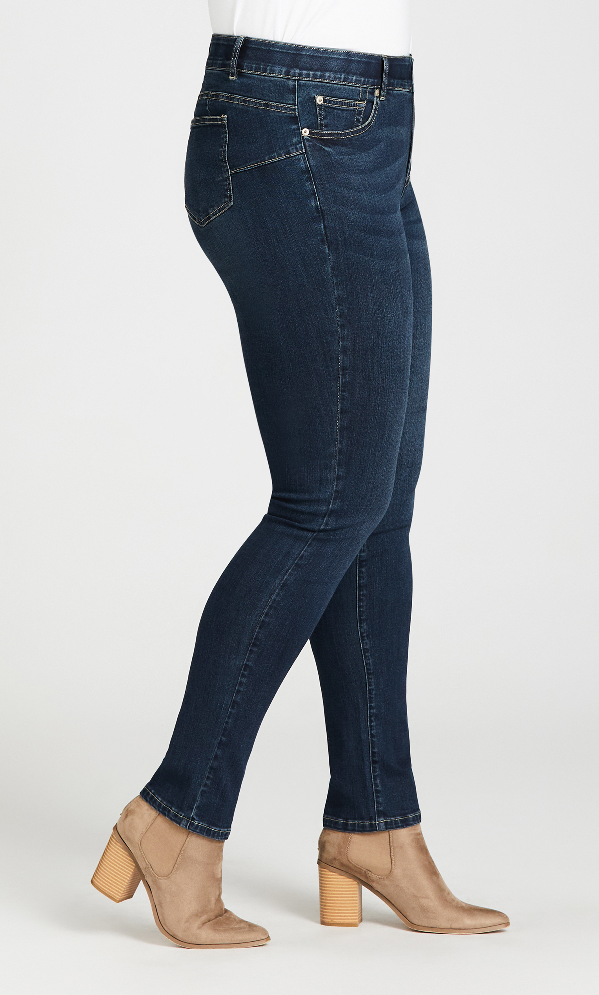 Plus Size Plus Size Fashion Skinny Jean Tall Length Dark Wash 6593