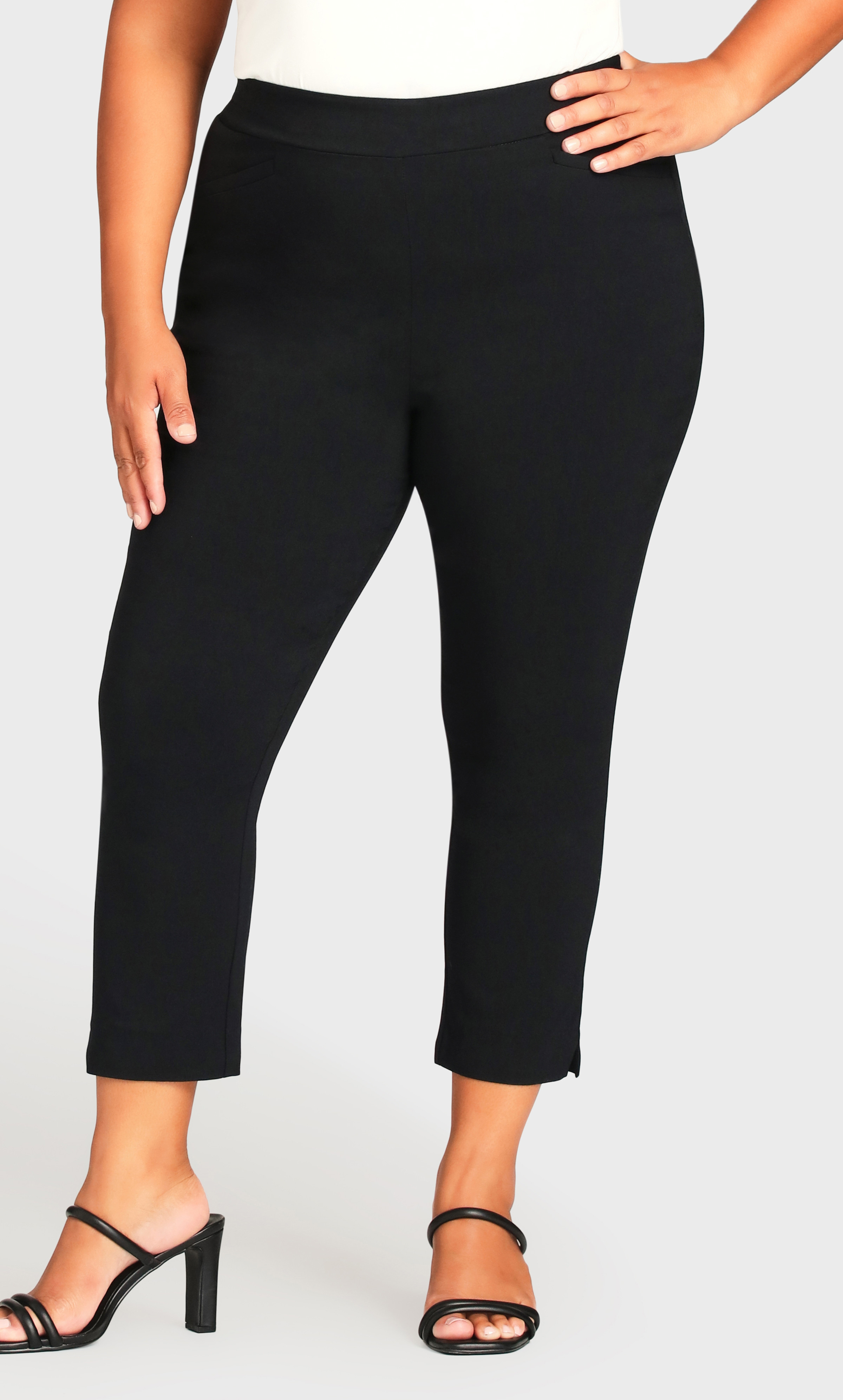 black cropped pants